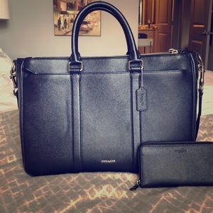 Large Coach Briefcase with Wallet